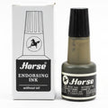 Horse ENDORSING INK without Oil - Black / حبر توثيق هورس بدون زيت أسود