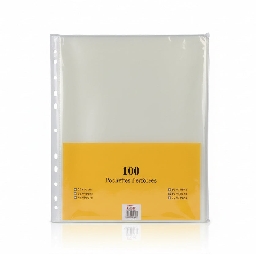 Excel protective punched pockets 8.5+11 / أظرف مثقبة واقية إكسل
