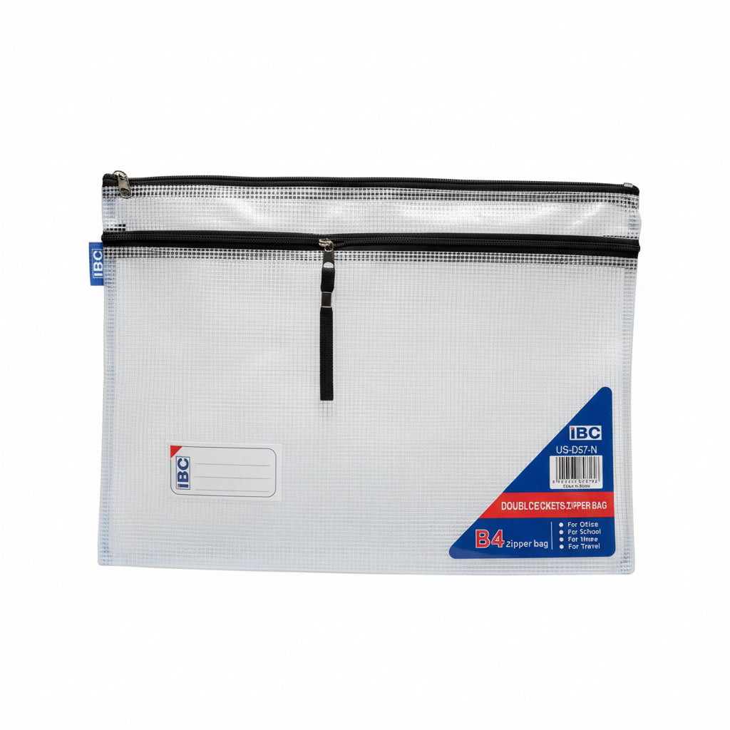 IBC Double pockets zipper bag / حقيبة بسحّاب بجيبين IBC
