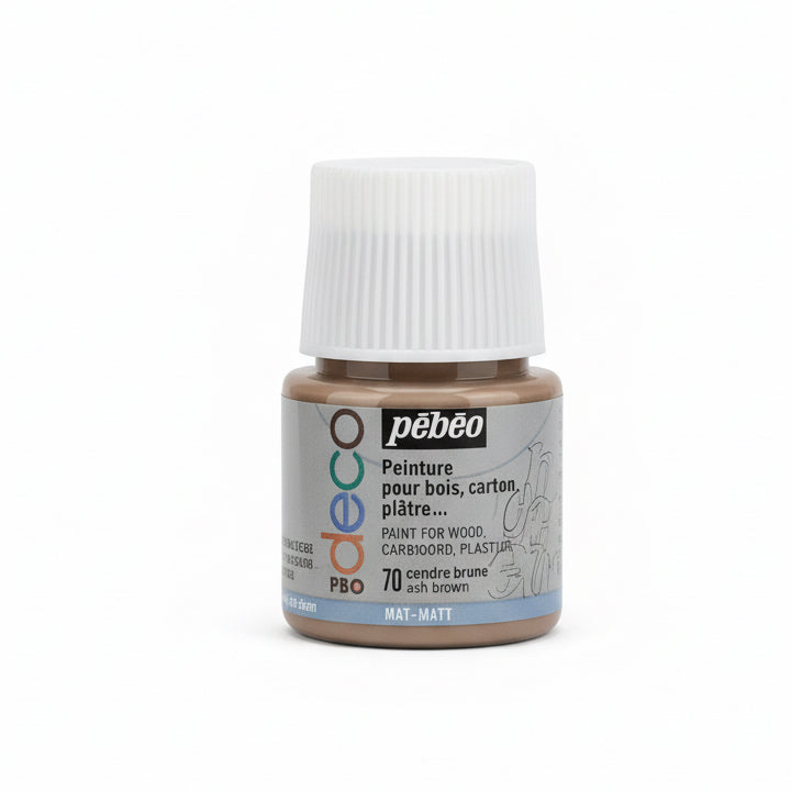 pebeo deco peinture 70 ash brown / بيبو ديكو طلاء بني رمادي 70