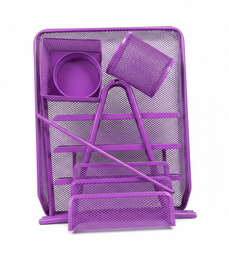 METAL MESH Office Set of 5 Pcs / طقم مكتب شبكة معدنية 5 قطع