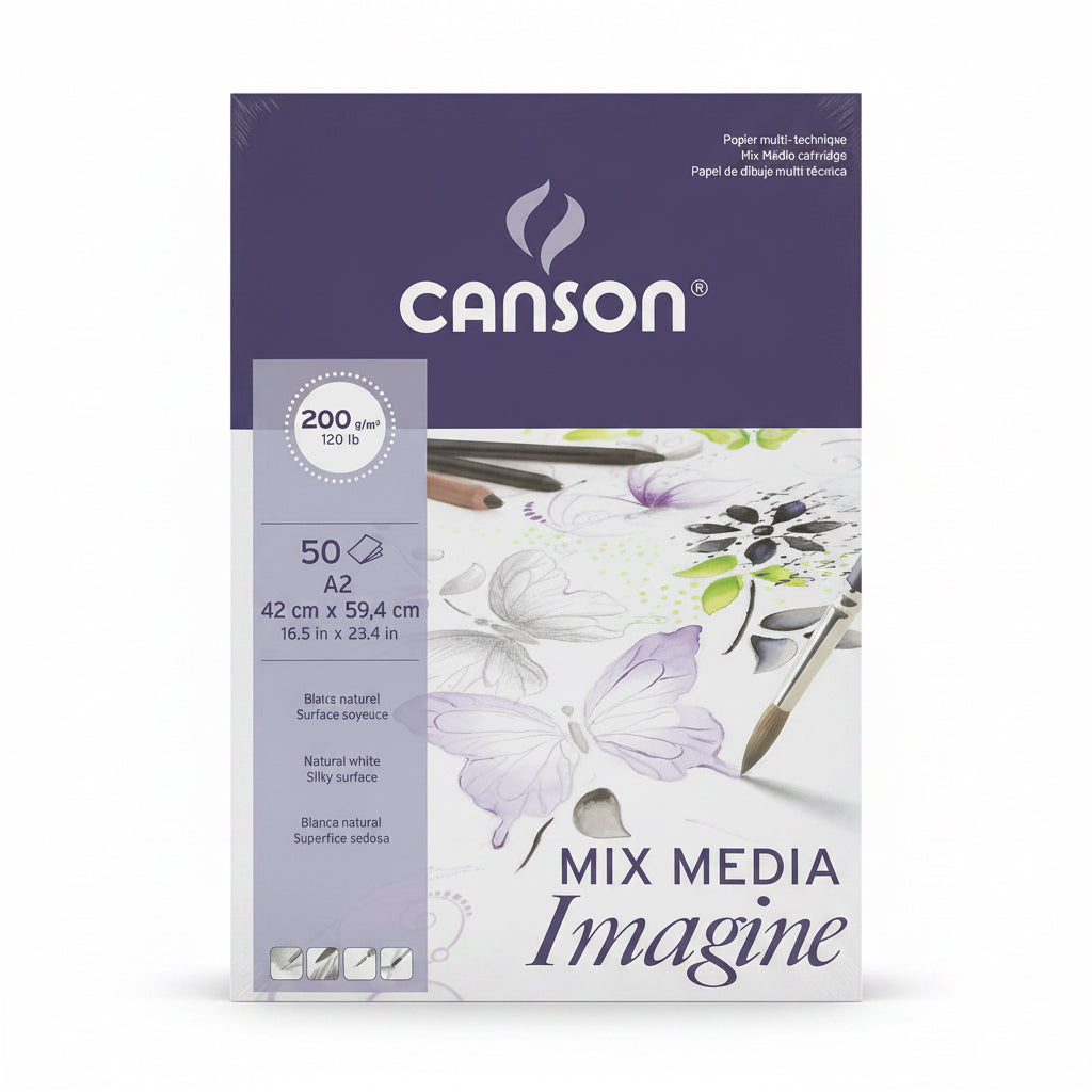 Canson mix media imagine 200gm/50sheets 42cmx59.4cm/ كانسون ميكس ميديا إماجين