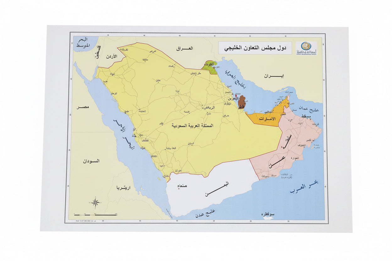 خريطة دول مجلس التعاون الخليجي
