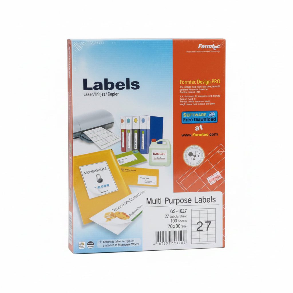 Formtec multi purpose labels GS-1027 / ملصقات متعددة الأغراض فورمتك GS-1027