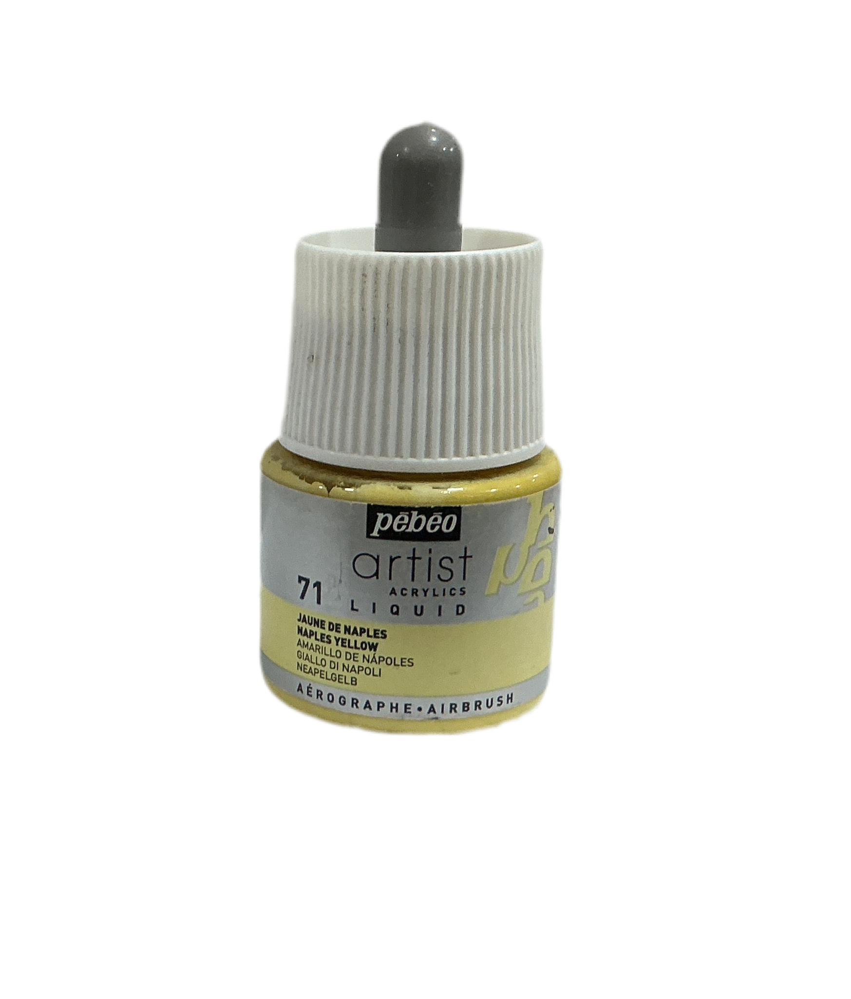pebeo artist acrylics LIQUID 71 naples Yellow / بيبو أرتيست أكريليك سائل 71 أصفر نابولي