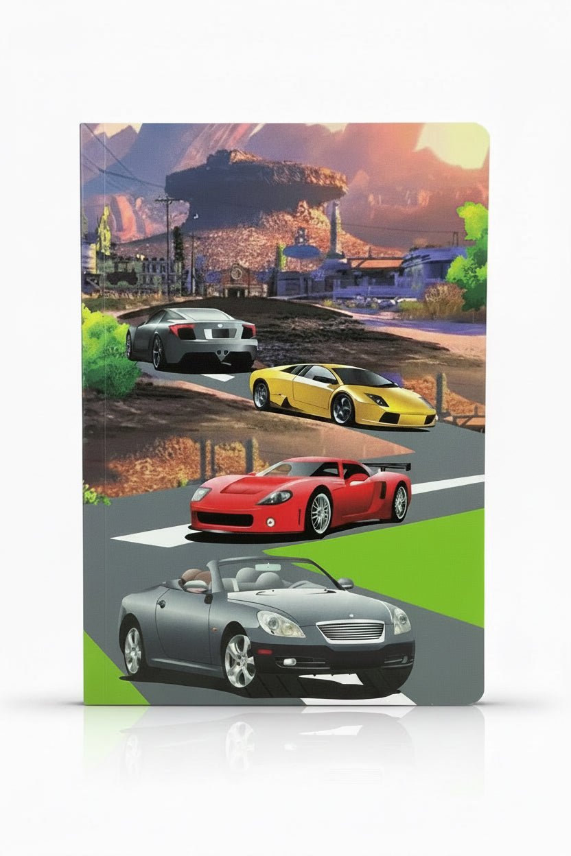 NoteBook Kids 60 sheets Arabic – Sports Cars / دفتر أطفال 60 ورقة عربي – سيارات رياضية