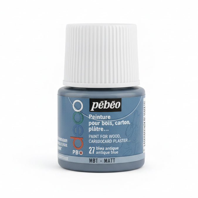 pebeo deco peinture 27 antique Blue / بيبو ديكو طلاء أزرق عتيق 27