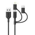 ANKER Powerline II 3 in 1 cable / كابل ANKER Powerline II ثلاثي في واحد
