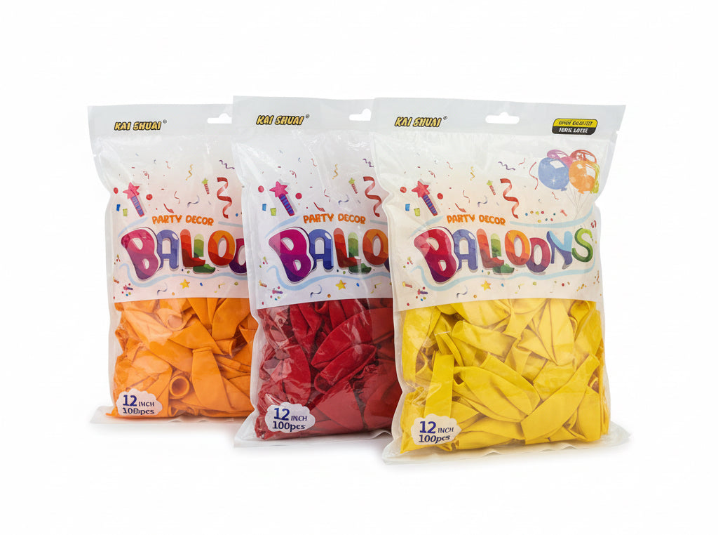 Ballon Packet 12" 100 Pcs / عبوة بالونات مقاس 12 بوصة – 100 قطعة