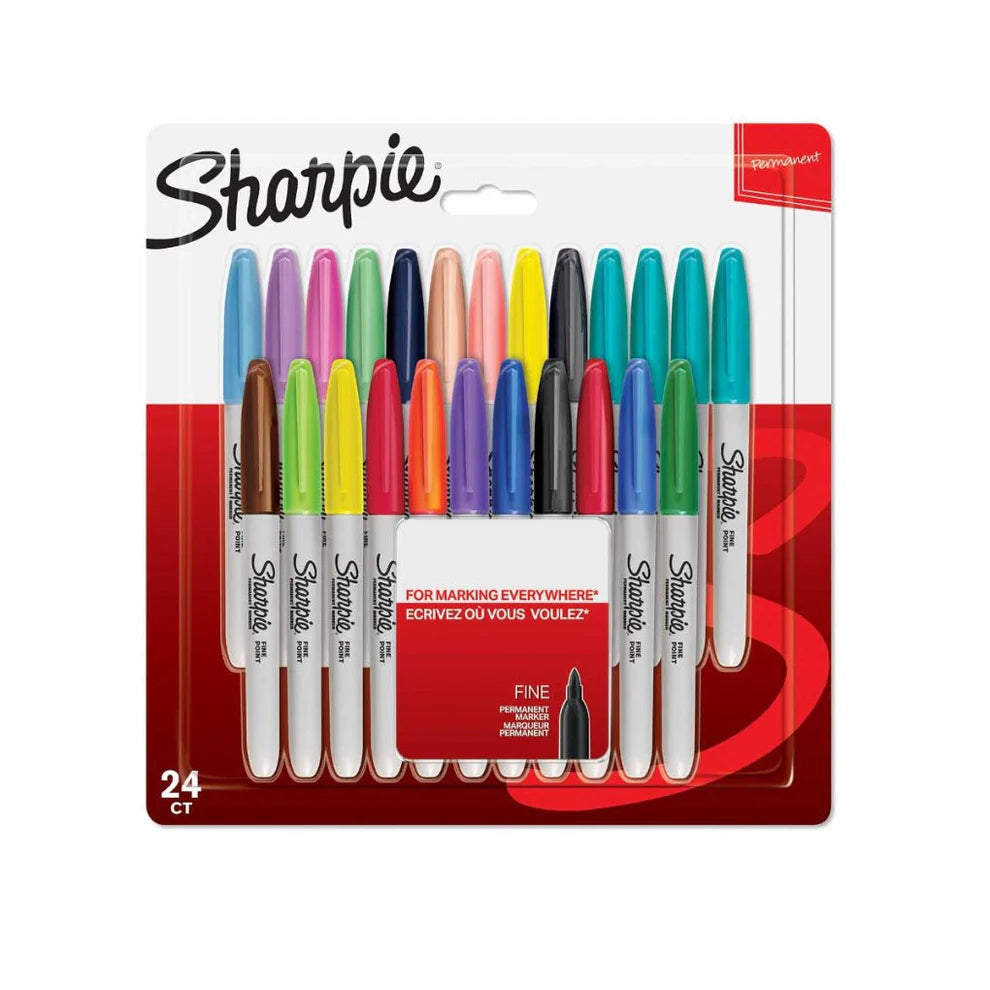 Sharpie FINE PERMANENT MARKERS 24 Pcs / ماركر شاربي دائم دقيق 24 قطعة