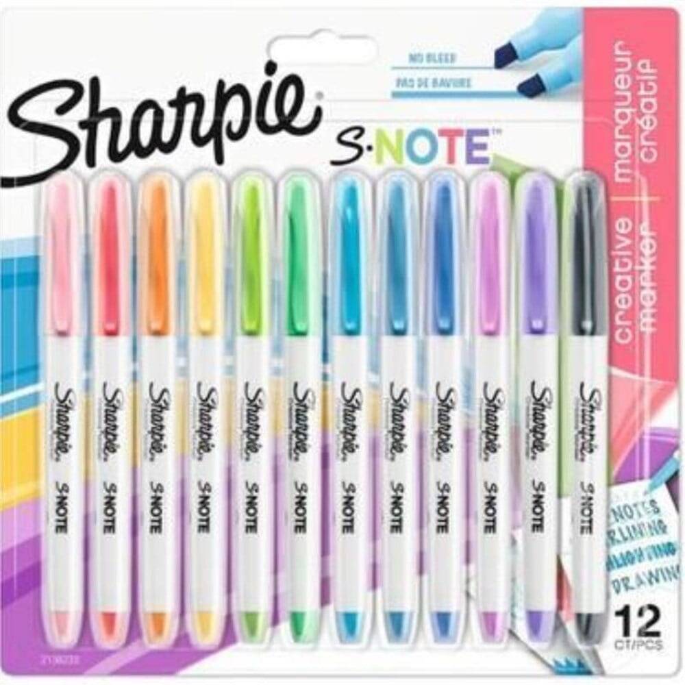 Sharpie Creative Markers 12 Pcs / أقلام ماركر شاربي إبداعية ١٢ قطعة