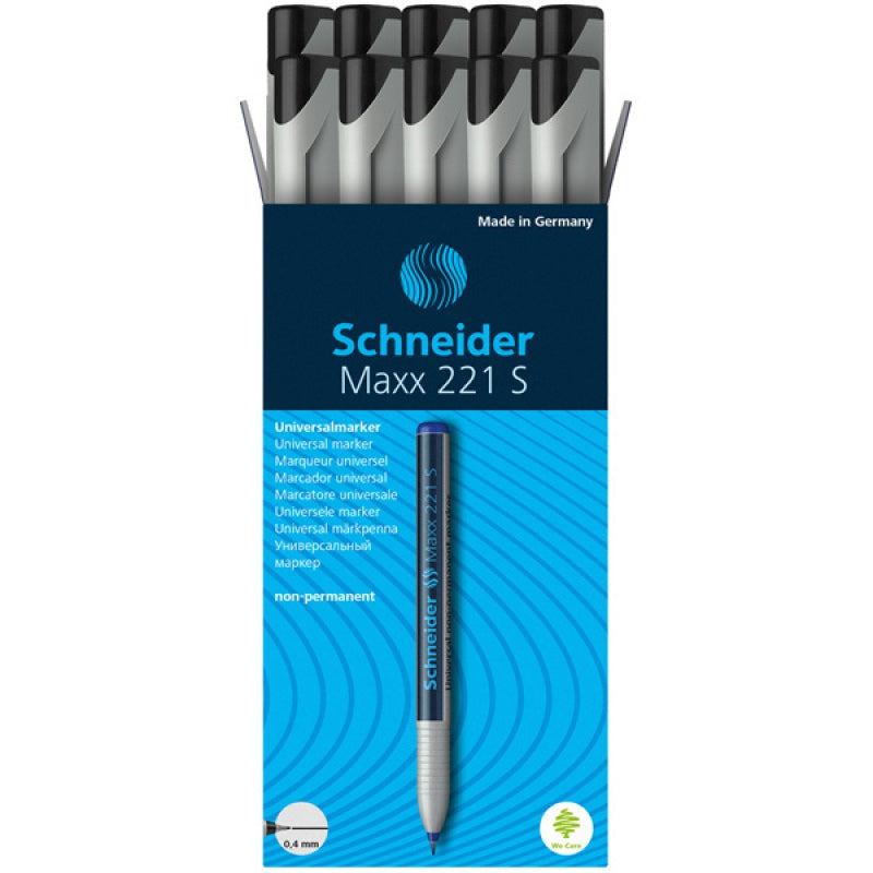 Schneider Maxx 221 S Universal Marker Black 10 pcs