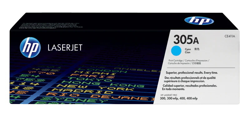hp Print Cartridge 305A Cyan / خرطوشة طباعة hp ‏305A سماوي