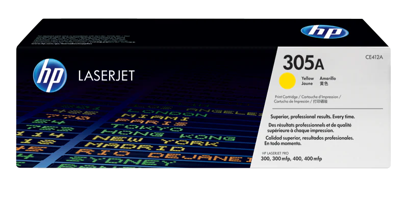hp Toner Cartridge 305A Yellow / خرطوشة حبر hp ‏305A أصفر