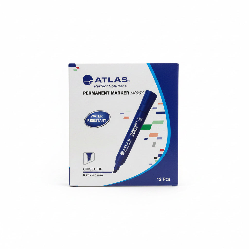 ATLAS Permanent Marker MP20Y Blue 12 Pcs
