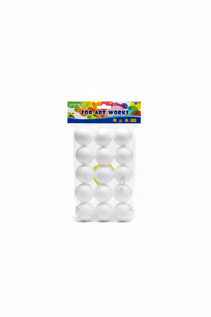 Polystyrene Foam Ball 15 Pcs / كرة رغوة بوليسترين 15 قطعة