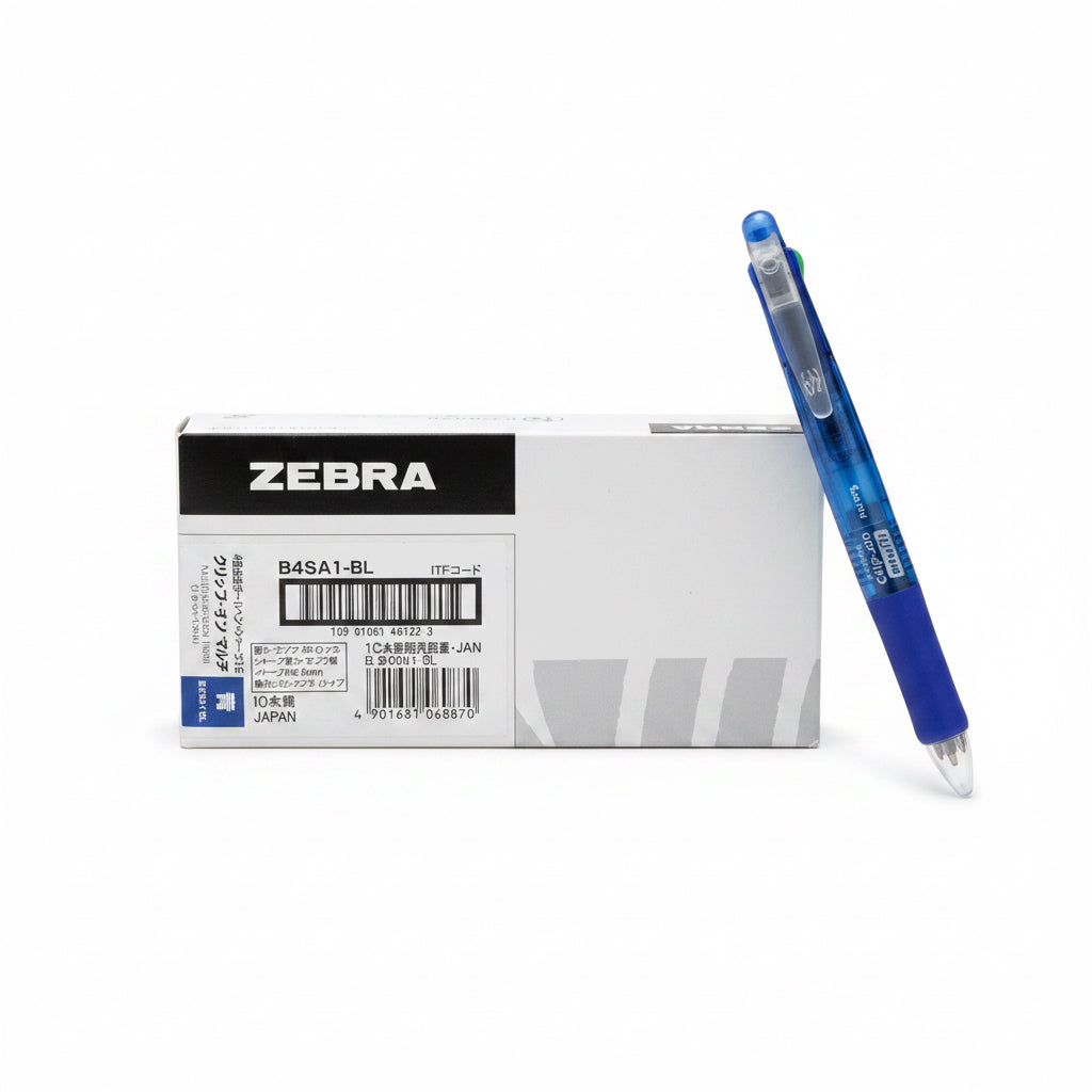 ZEBRA Clip-On Multi Multifunctional Pen – Pack of 10 – Blue Barrel / زيبرا عنصر متعدد الوظائف مشبك متعدد ×10 – هيكل أزرق