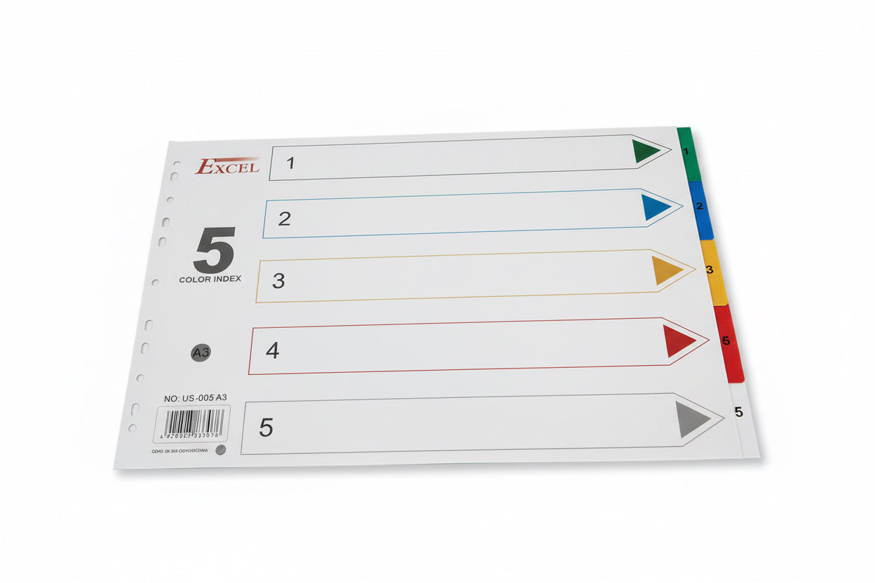 Excel 5 colors Divider / فواصل إكسل 5 ألوان