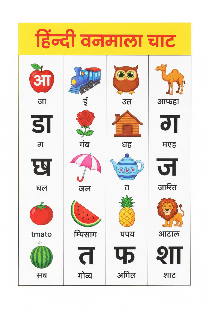 Learning Chart / لوحة تعليمية