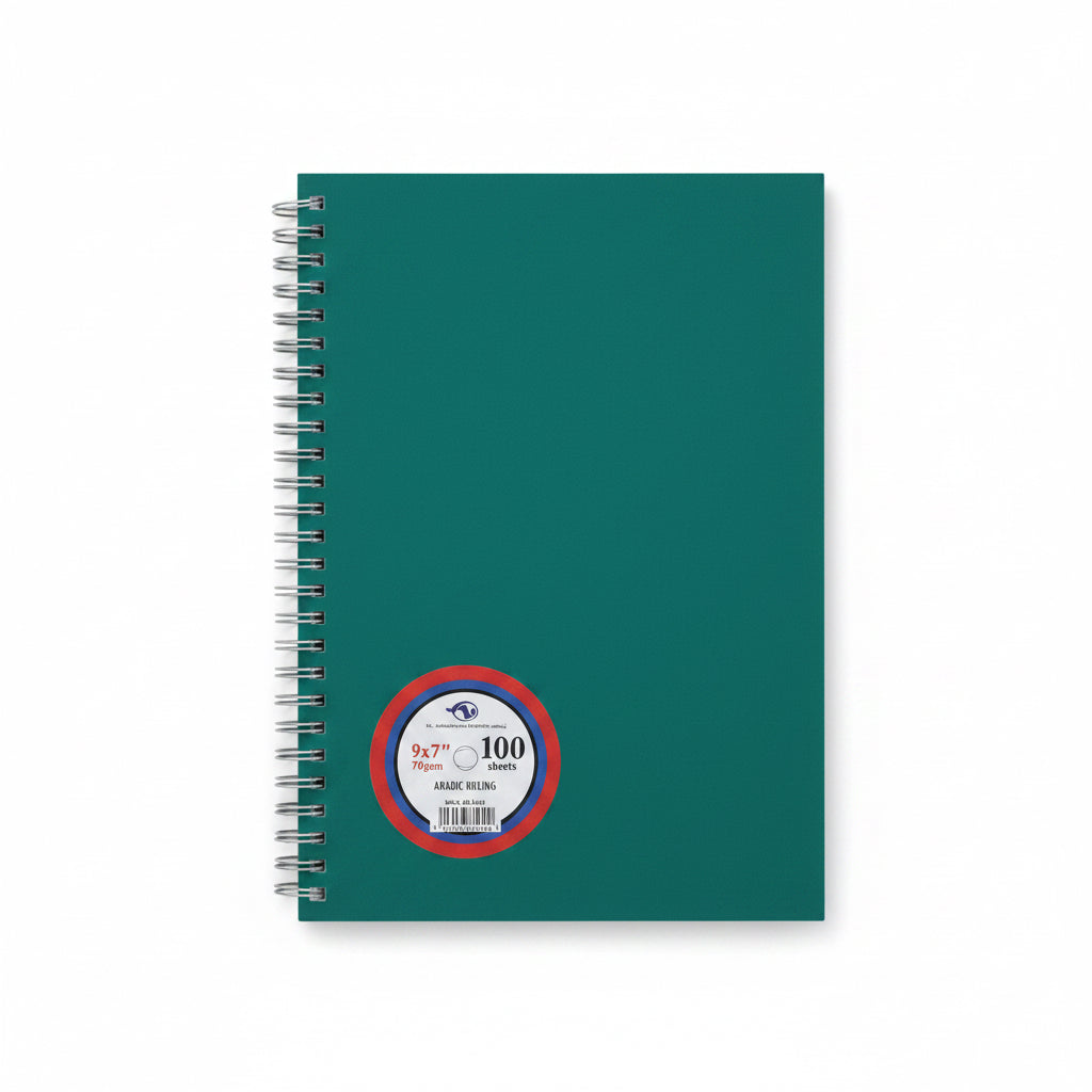 Notebook 100 sheets 9x7" / دفتر – 100 ورقة – مقاس 9 × 7 بوصة
