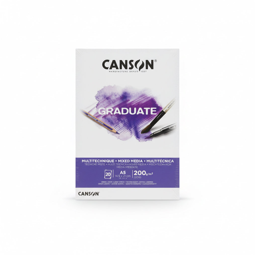 Canson GRADUATE MULTITECHNIQUE 200 gm² / كانسون غرادويت متعدّد التقنيات 200 جم/م²