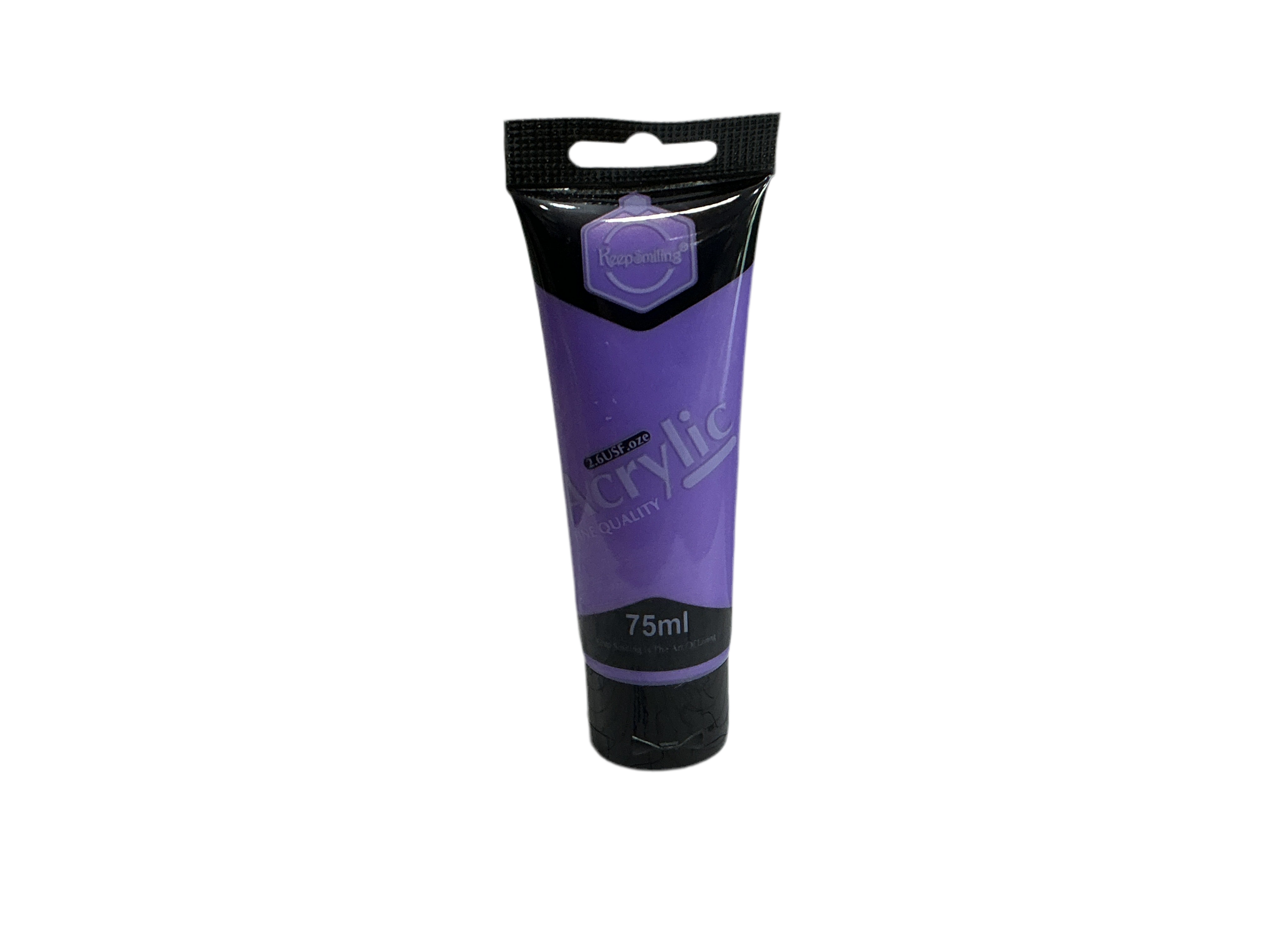 Keep smiling Metallic Acrylic Paint tube Purple 75 ml / أنبوب طلاء أكريليك معدني كيب سمايلينغ – بنفسجي