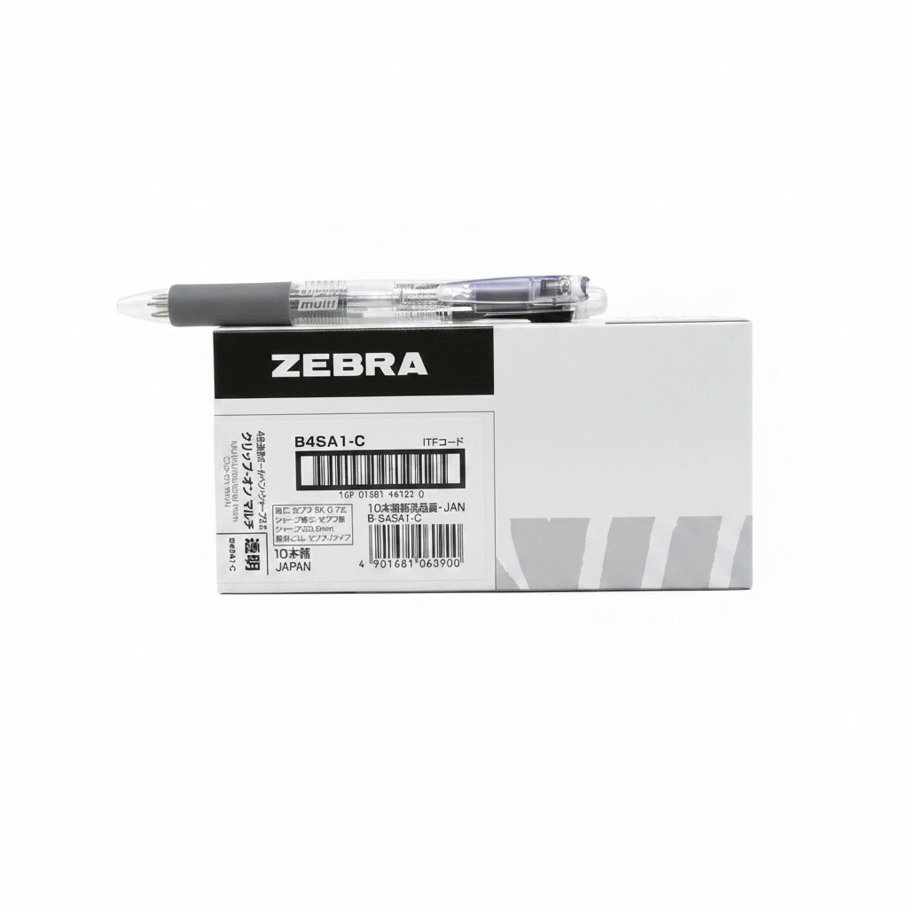 ZEBRA Clip-On Multi Multifunctional Pen – Pack of 10 – Black Barrel / زيبرا عنصر متعدد الوظائف مشبك متعدد ×10 – هيكل أسود