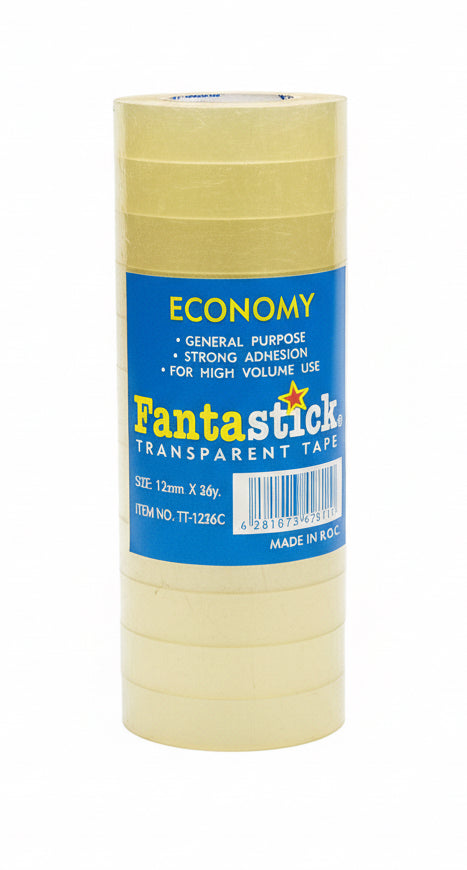 fantastick stationery tape 12mmx36yds / شريط لاصق قرطاسية فانتستيك 12 مم × 36 ياردة