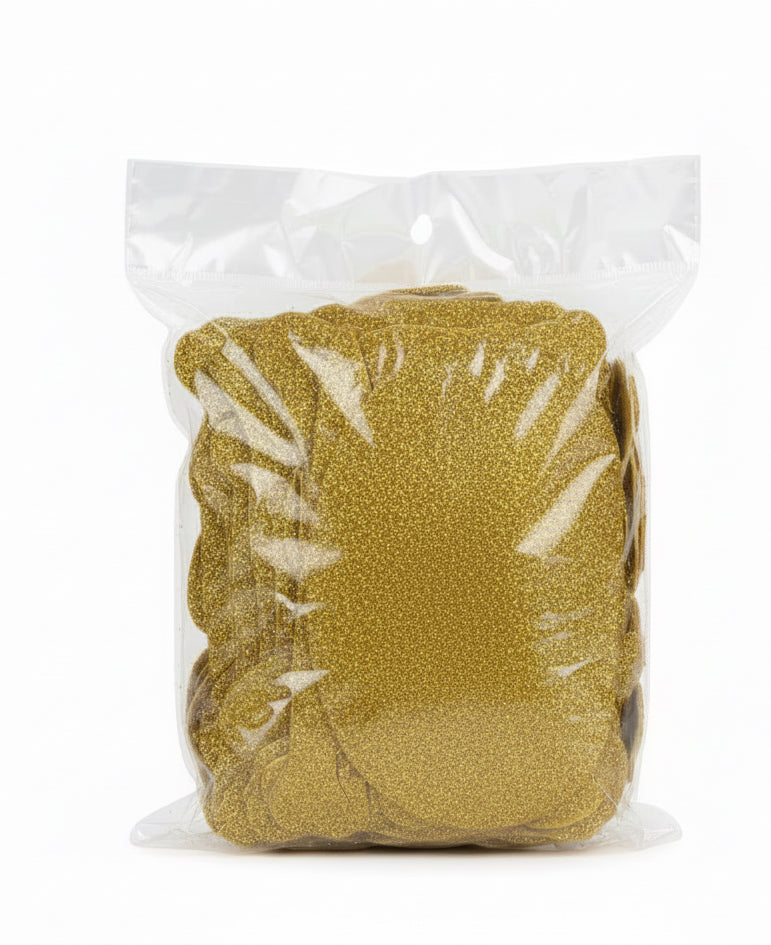 Gold Glitter Alphabet Foam / حروف أبجدية فوم ذهبية لامعة