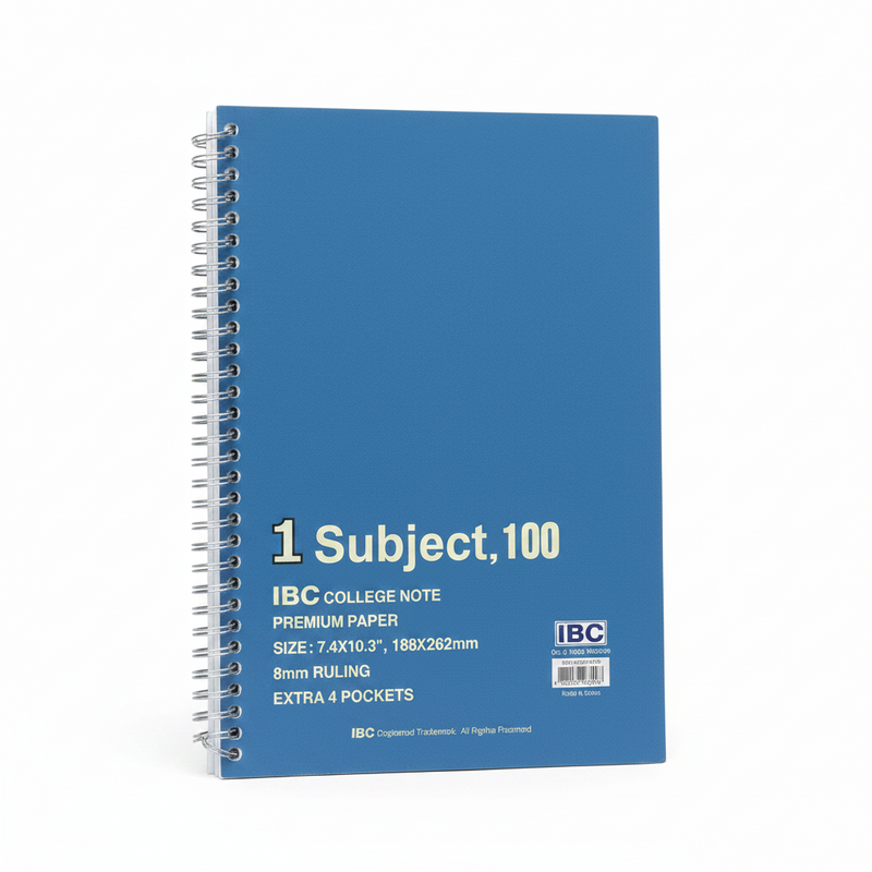 IBC 1 Subject 100 NoteBook – Blue / دفتر IBC مادة واحدة 100 ورقة – أزرق