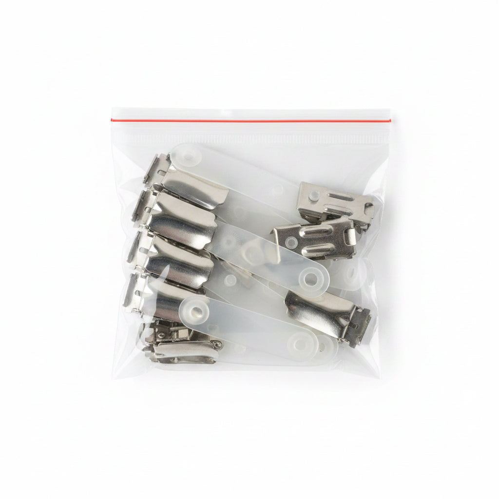 ID Badge Clips with Strap fasteners