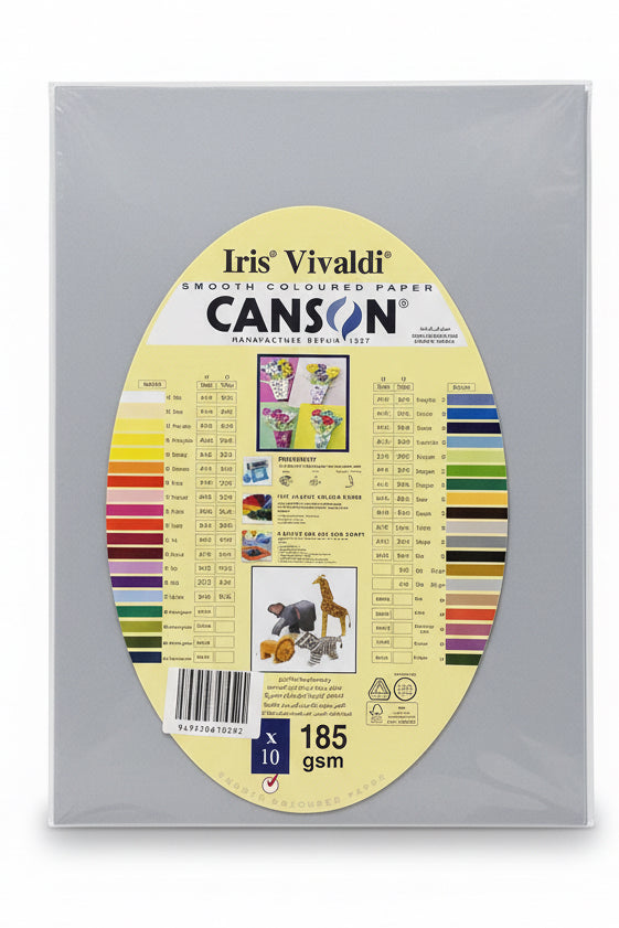 Iris Vivaldi Canson paper A4 185 gsm x10 / ورق كانسون Iris Vivaldi ‏185 A4 جم/م² ×10