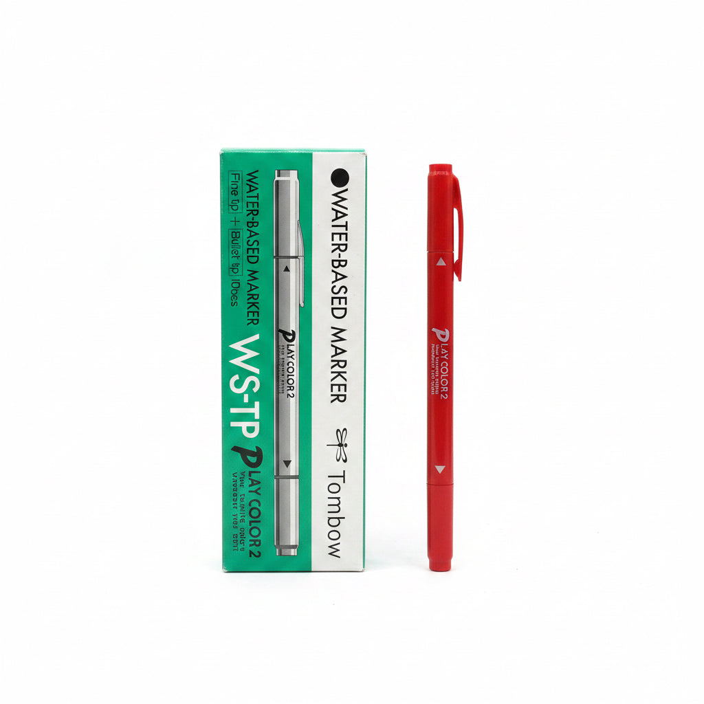 Tombow WATER-BASED MARKER x10 red / تومبو ماركر مائي أحمر 10 قطع