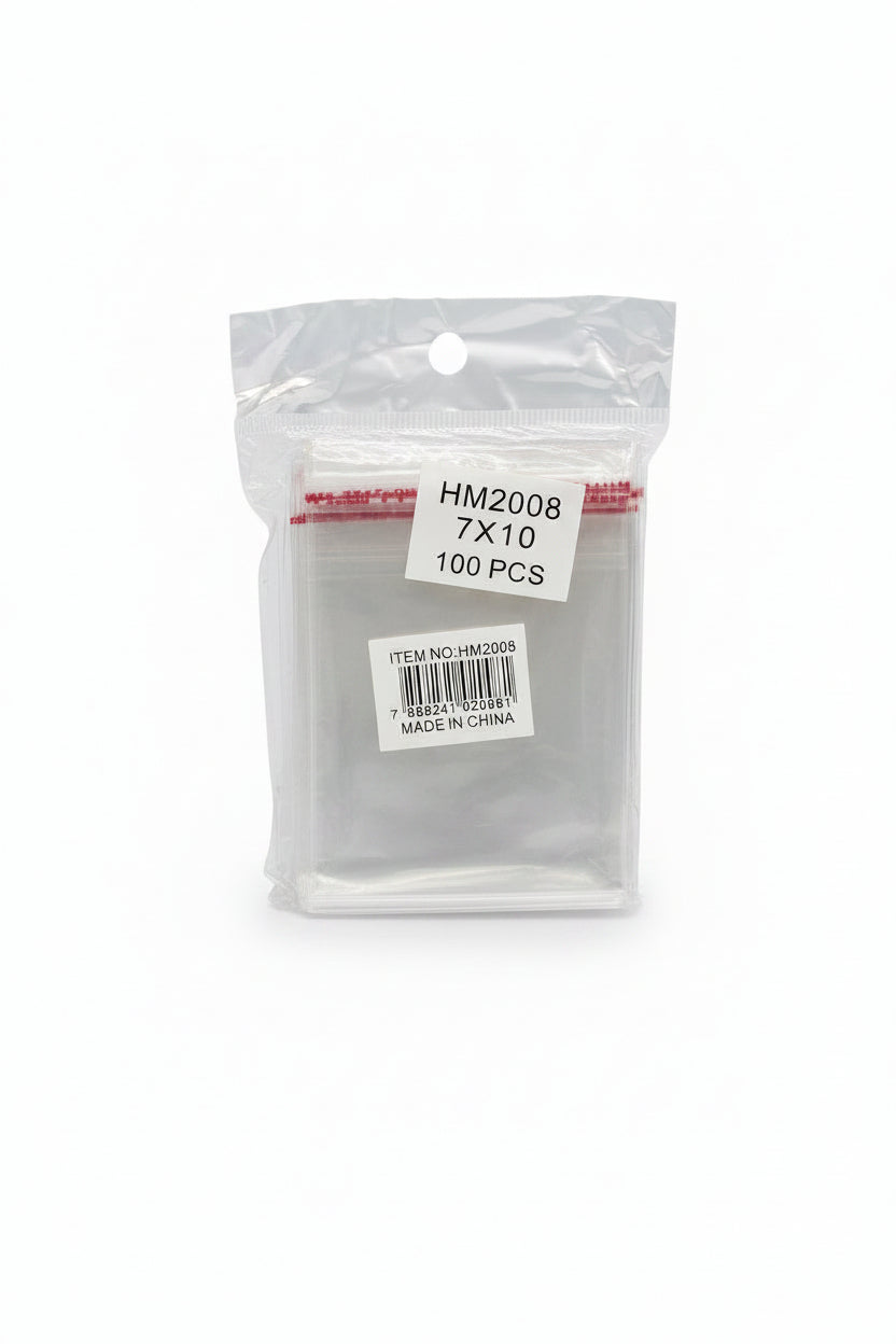 Clear plastic bags 7x10 100 Pcs / أكياس بلاستيكية شفافة 7×10 عدد 100