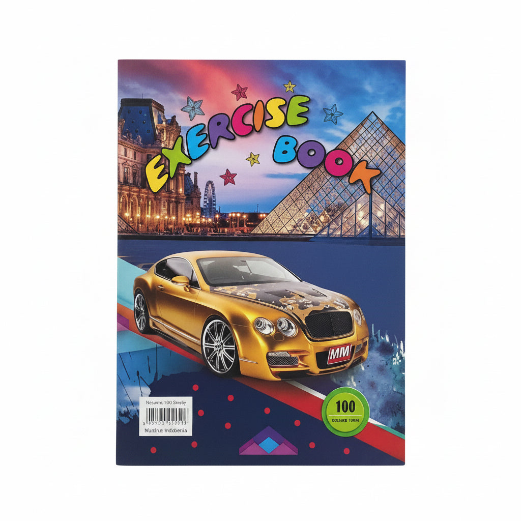 M.A.M Exercise Book – 10 mm Squares, 100 Sheets / دفتر تمارين M.A.M – مربعات 10 مم، 100 ورقة