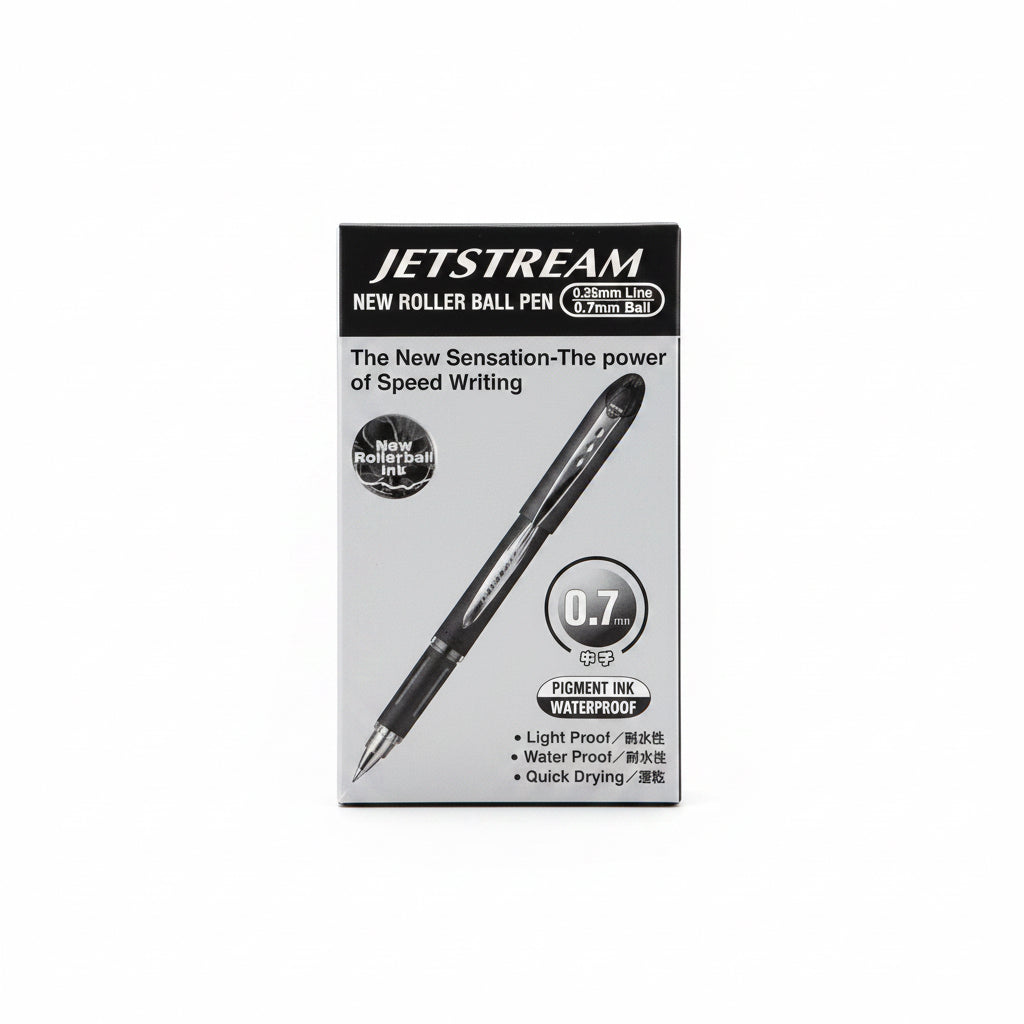JETSTREAM NEW ROLLER BALL PEN 0.7mm Black / جيت ستريم جديد قلم كرة 0.7 مم أسود