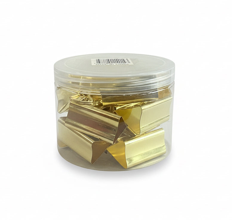 Gold Binder Clips / مشابك أوراق ذهبية