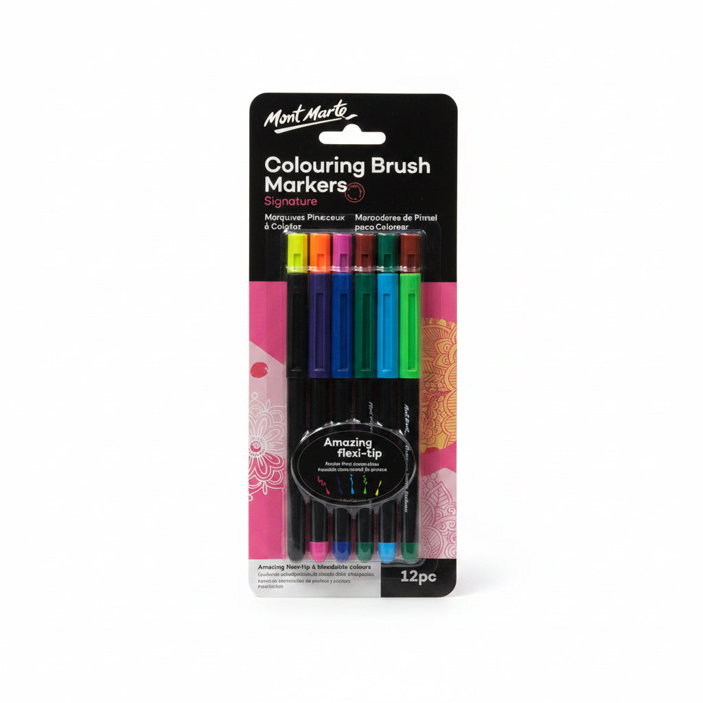 Mont Marte Colouring Brush Markers / أقلام فرشاة تلوين مونت مارت