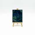Black canvas with Wooden easel / لوحة قماشية سوداء مع حامل خشبي