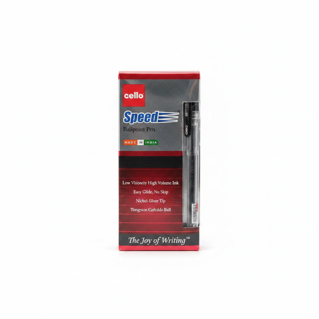 Cello Speed Ballpoint Pen – Black (Pack of 12) / سيليو سبيد أقلام حبر جاف ×12 أسود