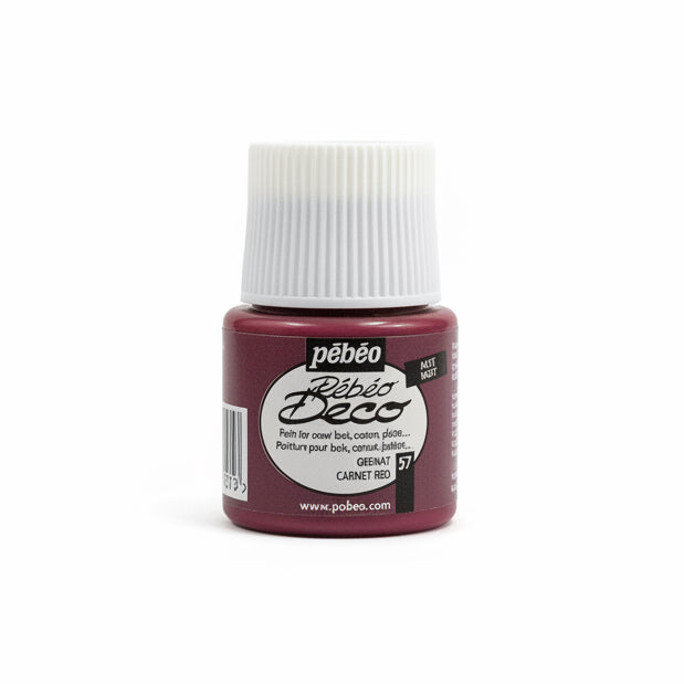 pebeo deco peinture 57 carnet Red / بيبو ديكو طلاء أحمر قرمزي 57