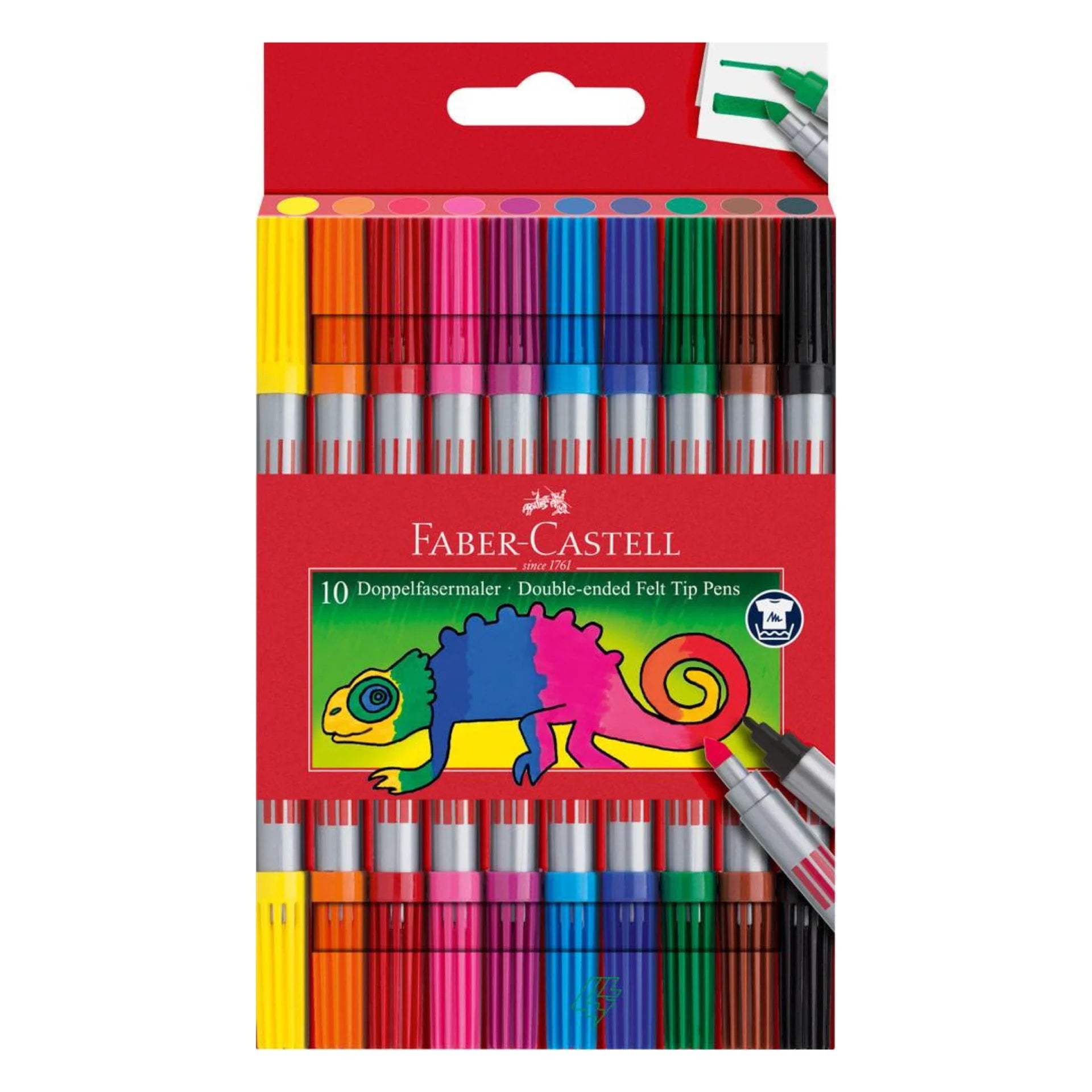 Faber Castell 10 double-ended felt tip Pens / فابر كاستل 10 أقلام لباد مزدوجة الرأس