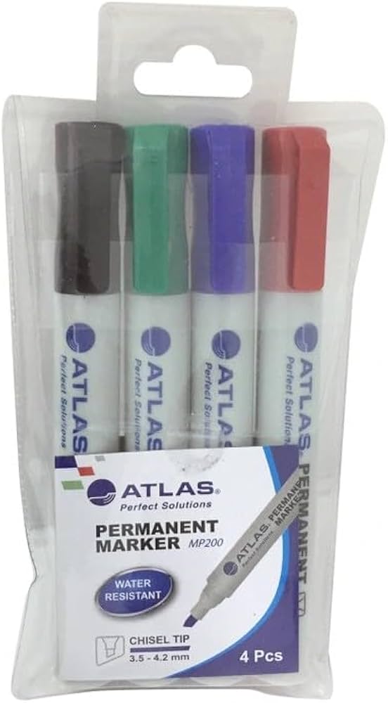 Atlas Permanent Marker MP200 4 pcs / ماركر دائم أطلس MP200