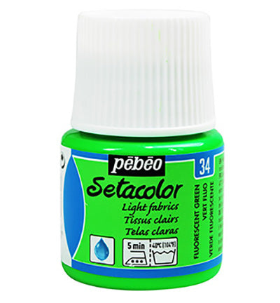 Pebeo Setacolor Fluorescent Green / بيبو سيتاكلر أخضر فلوري