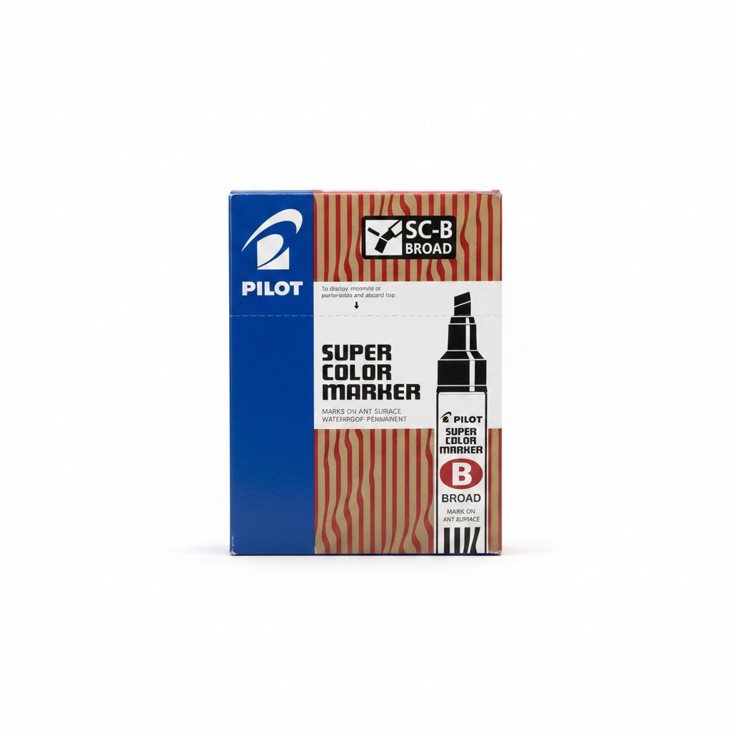 Pilot SC-B BROAD SUPER COLOR MARKER x12 Green / بايلوت SC-B ماركر سوبر ملون عريض × 12 أخضر