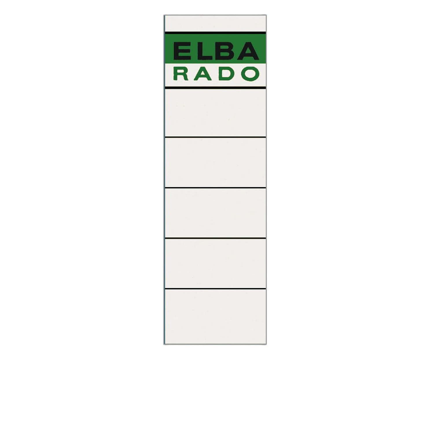 ELBA RADO 10 Back-Labels, Self-adhesive