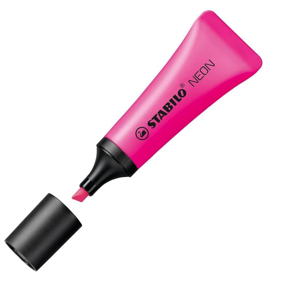 Stabilo Neon Highlighter - Neon Pink / قلم تظليل ستابيلو نيون – وردي داكن