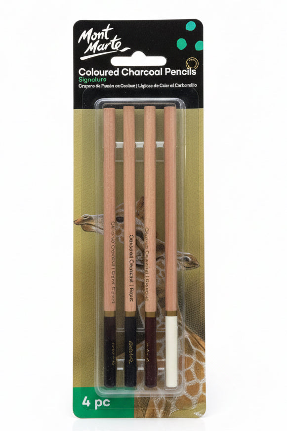 mont marte Coloured charcoal Pencils / أقلام فحم ملوّنة مونت مارت