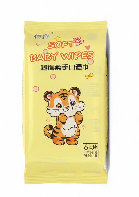 BABY WIPES 64 Pcs / مناديل مبللة للأطفال – 64 قطعة