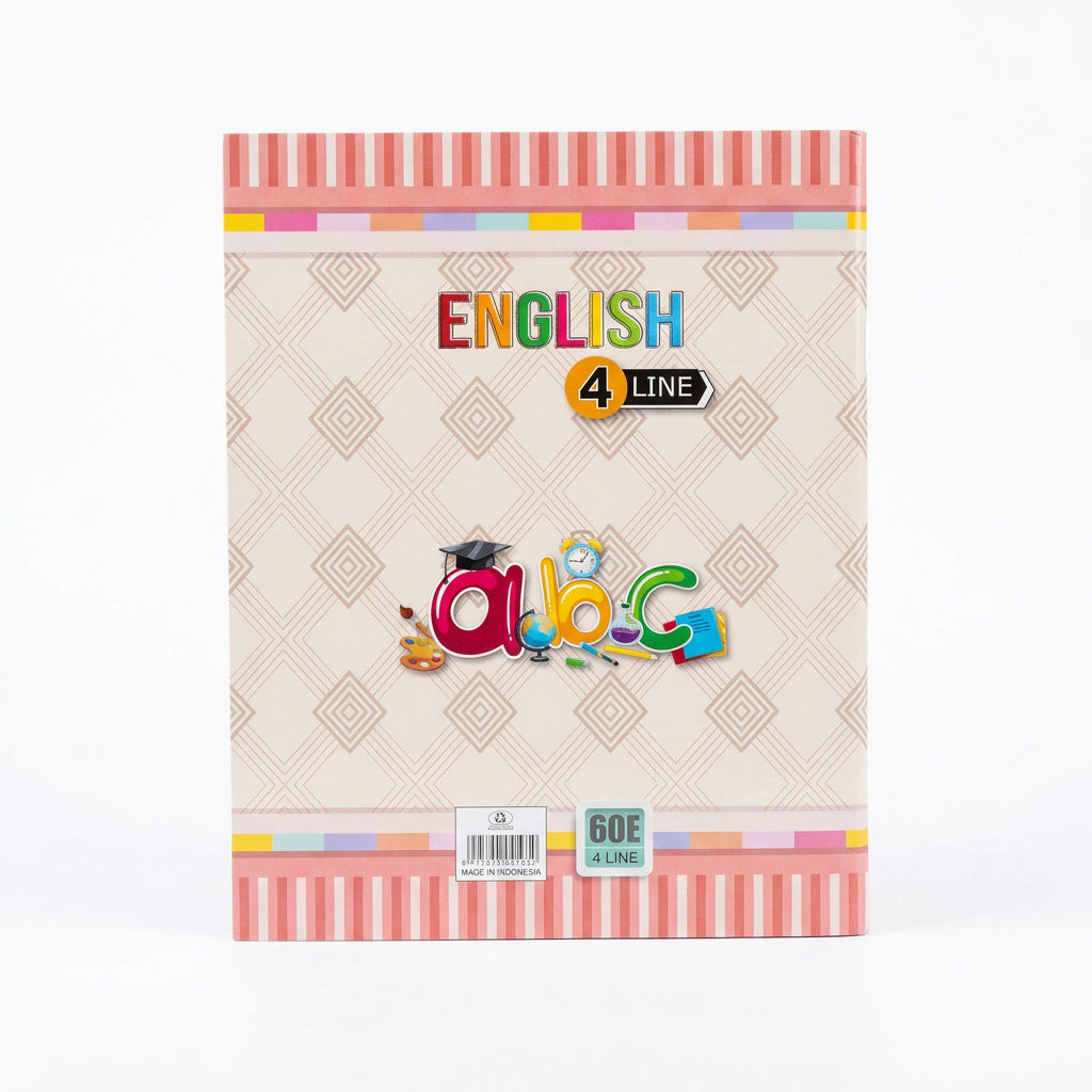 4 line ruling 60 sheets English / دفتر إنجليزي ٤ أسطر – ٦٠ ورقة